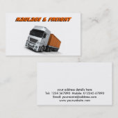 Carte de visite de transport et de fret (Devant / Derrière)