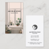 Carte de visite de travail de laiton (Devant / Derrière)