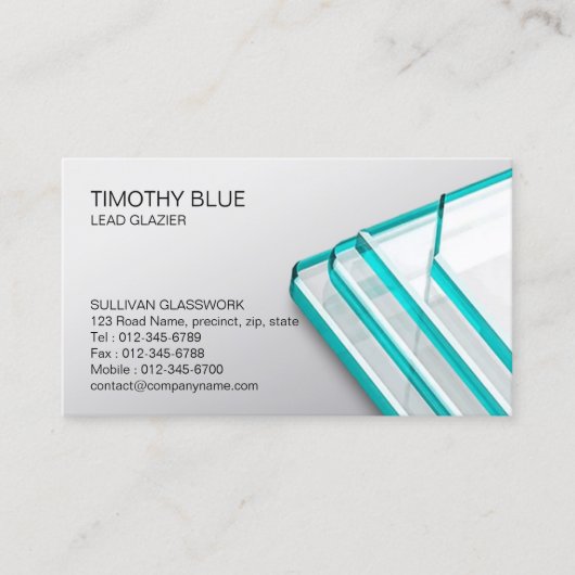 Carte de visite de travail de laiton (Devant)