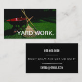 Carte de visite DE TRAVAIL YARD (Devant / Derrière)