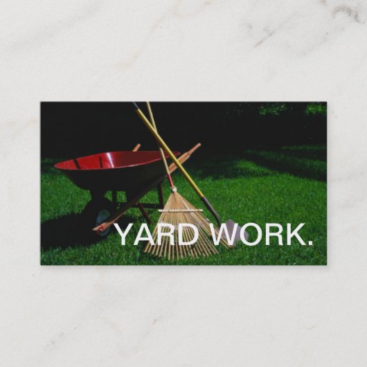 Carte de visite DE TRAVAIL YARD (Devant)