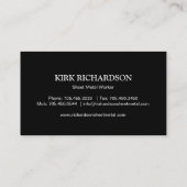 CARTE DE VISITE DE TRAVAILLEUR DE FEUILLARD (Dos)