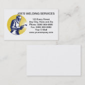 carte de visite de travailleur de soudure de (Devant / Derrière)