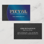 CARTE DE VISITE DE TRAVAILLEUR DE TÔLE (Devant / Derrière)