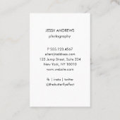 Carte de visite de Trendy (Dos)