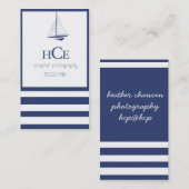 Carte de visite de très bon goût de voilier de (Devant / Derrière)