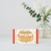 Carte de visite de tressage en marbre de corail (Debout devant)