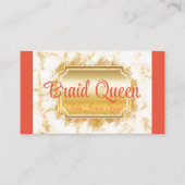 Carte de visite de tressage en marbre de corail (Devant)