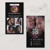 Carte de visite de tresse de texte plus grand (Devant / Derrière)