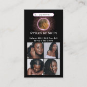 Carte de visite de tresse de texte plus grand (Devant)