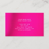 Carte de visite de tresses en néon rose chaud (Dos)