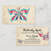 carte de visite de tricoteuse d'aiguilles de (Devant / Derrière)