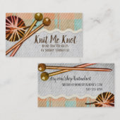 Carte de visite de tricoteuse de plaid de fil (Devant / Derrière)