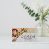 Carte de visite de tricoteuse de plaid de fil (Debout devant)