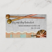 Carte de visite de tricoteuse de plaid de fil (Dos)