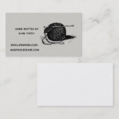 Carte de visite de tricoteuses (Devant / Derrière)