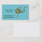 Carte de visite de tricoteuses (Devant / Derrière)