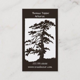 Carte de visite de trimmer d'arbre d'arboriste