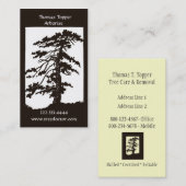 Carte de visite de trimmer d'arbre d'arboriste (Devant / Derrière)