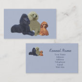 Carte de visite de trio de caniche (Devant / Derrière)