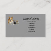 Carte de visite de trio de corgi de Gallois de (Dos)