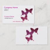 Carte de visite de trio de papillon (Devant / Derrière)