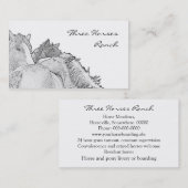 Carte de visite de trois chevaux (Devant / Derrière)