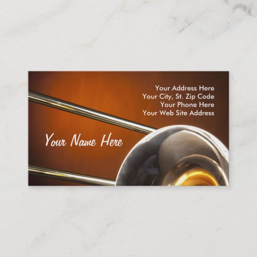 Carte de visite de trombone (Devant)