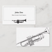 Carte de visite de trompette (Devant / Derrière)