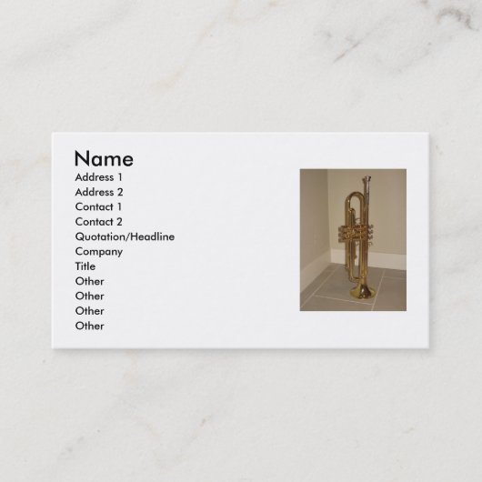 Carte de visite de trompette (Devant)