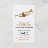 Carte de visite de trompette d'or (Devant)