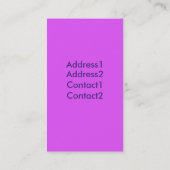 Carte de visite de trou de ver (Dos)