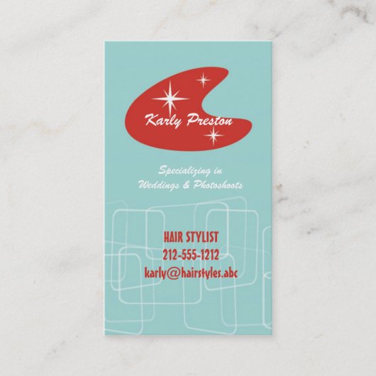 carte de visite de trouille des années 50 (Devant)