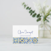 Carte de visite de tuiles méditerranéennes (Debout devant)