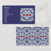 Carte de visite de tuiles turques (Devant / Derrière)