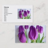Carte de visite de tulipes (Devant / Derrière)