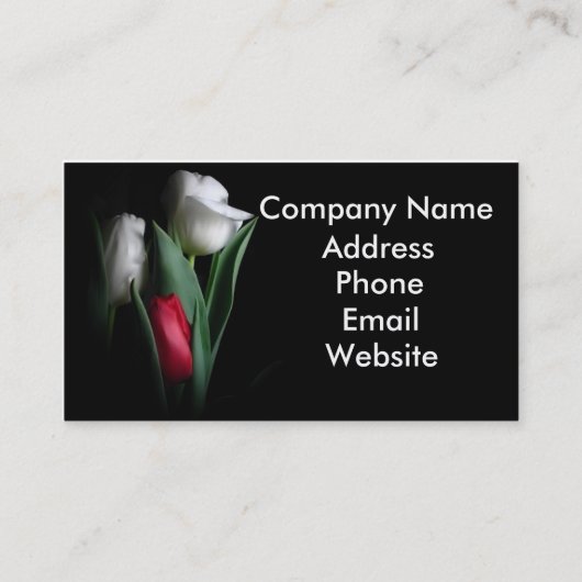 Carte de visite de tulipes (Devant)