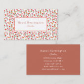 Carte de visite de tulipes d'aquarelle personnalis (Devant / Derrière)