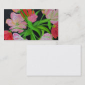 Carte de visite de tulipes de perroquet (Devant / Derrière)