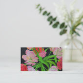 Carte de visite de tulipes de perroquet (Debout devant)