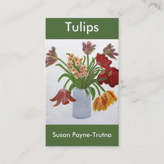Carte de visite de tulipes : Susan Payne-Trutna (Devant)