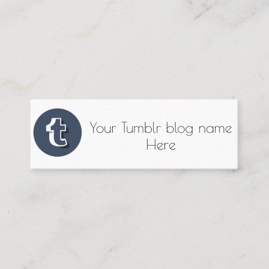carte de visite de tumblr (Devant)
