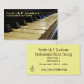 Carte de visite de tuner de piano (Devant / Derrière)