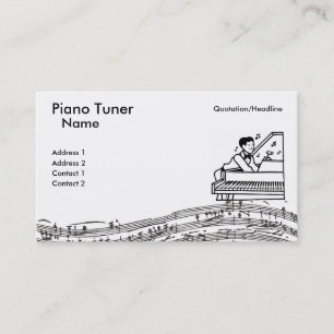 Carte de visite de tuner de piano