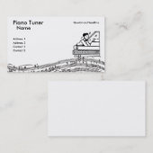 Carte de visite de tuner de piano (Devant / Derrière)