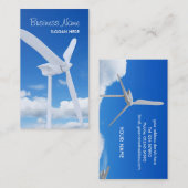 Carte de visite de turbine de vent (Devant / Derrière)