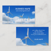 Carte de visite de turbine de vent (Devant / Derrière)