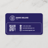 Carte de visite de tuteur avec logo et code QR (Dos)