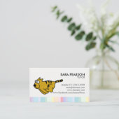 Carte de visite de tuteur Chat Mignon en Course (Debout devant)