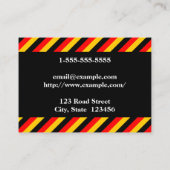 Carte de visite de tuteur de langue allemande (Dos)